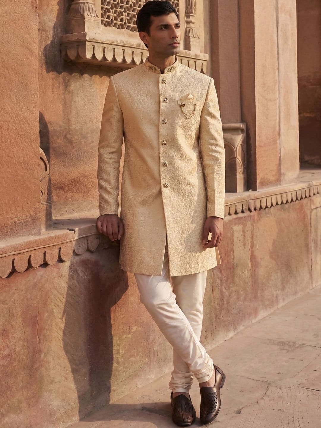 KISAH Self Designed Indo-Western Sherwani Set - view 1