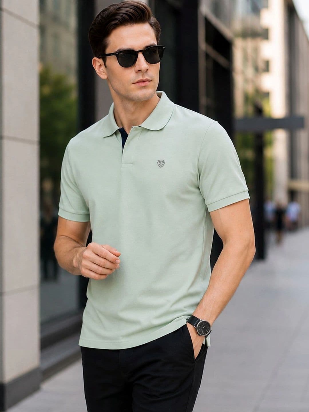 Lux Cozi Polo Collar Lounge Tshirts - view 1