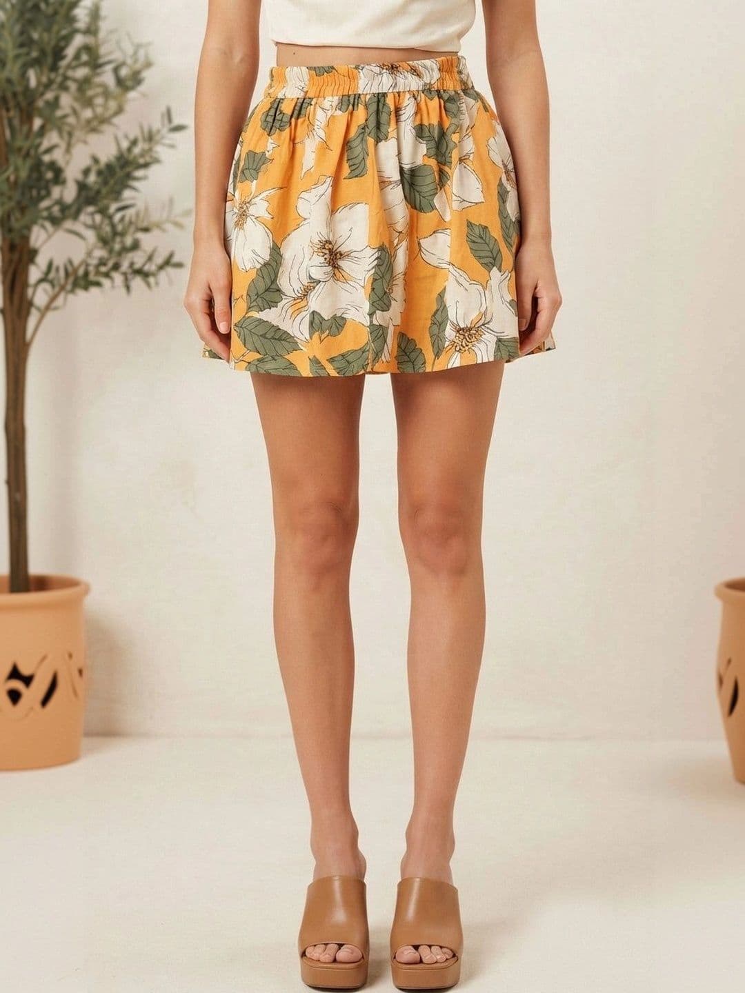 Cation Women Floral Above Knee Flared Skirt - view 1