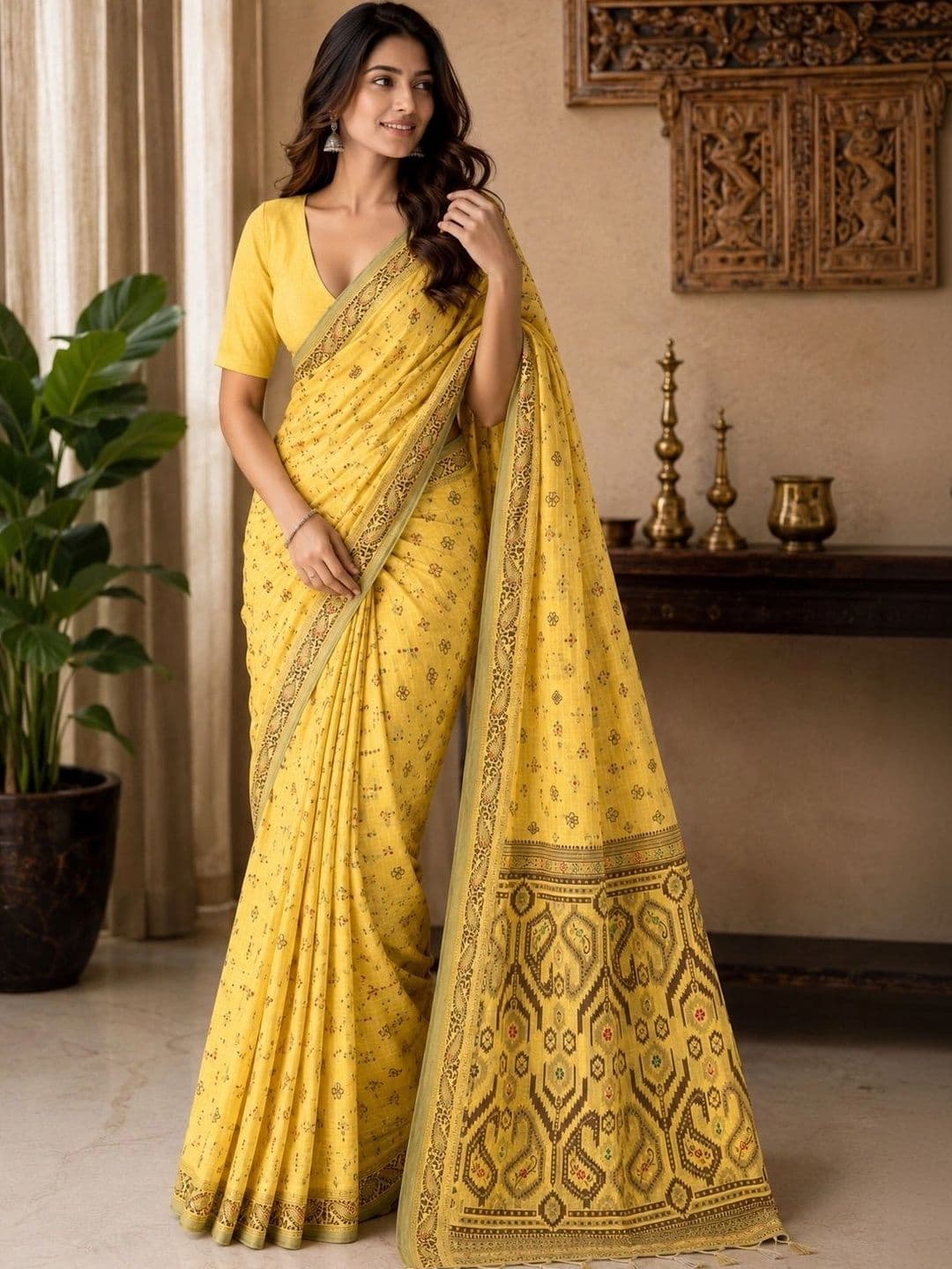 Sangria Woven Design Zari Saree - view 1