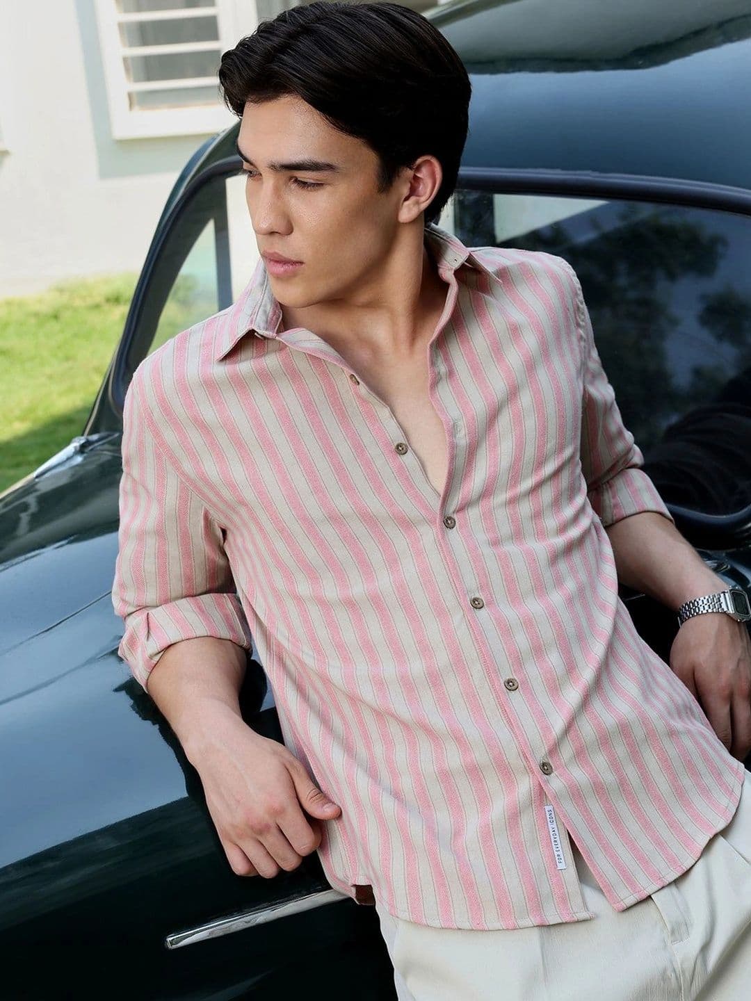 CAHOOT Men's Yarn Dyed Stripes Regular Fit Shirt - view 1
