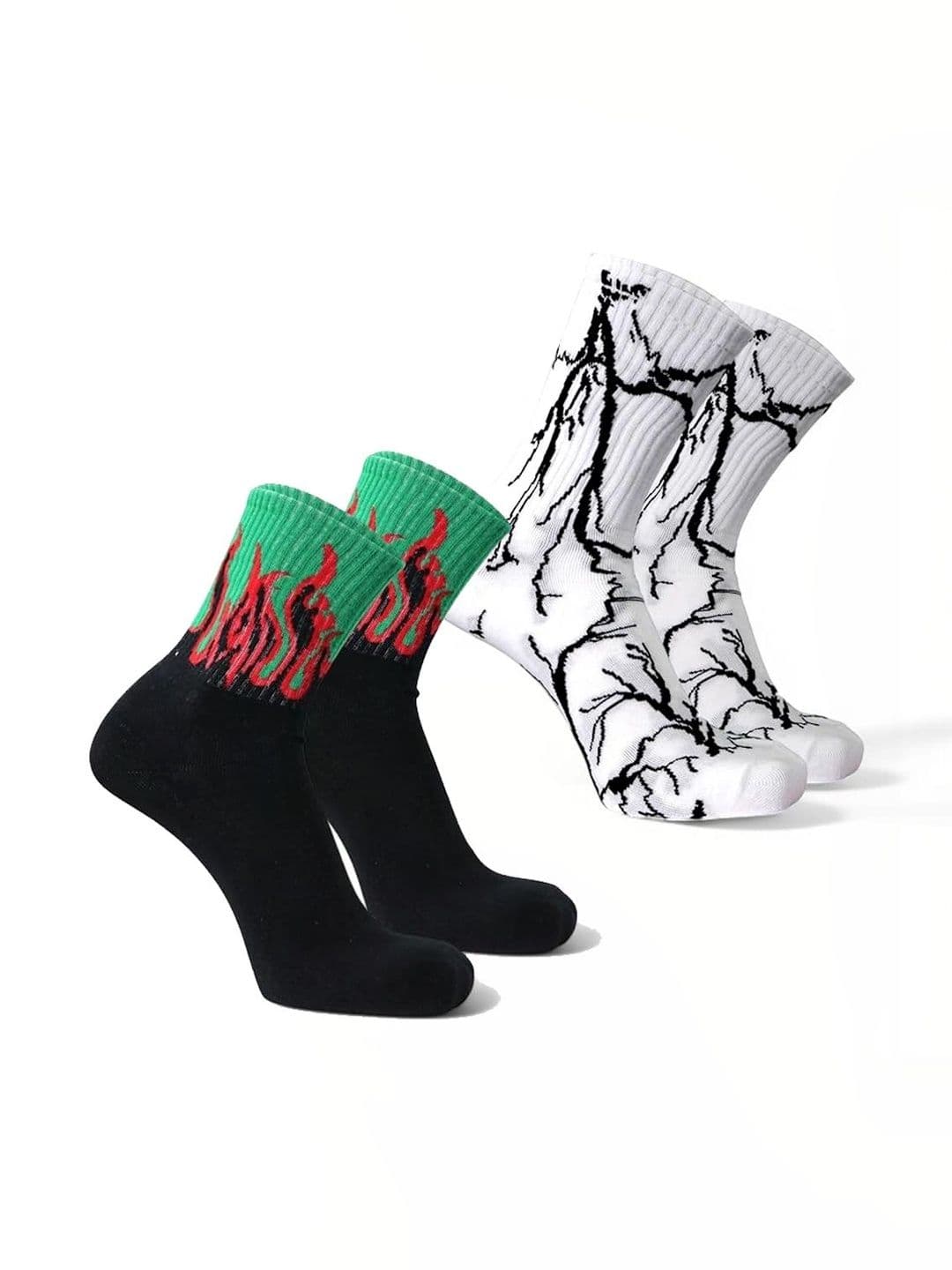 BEAR&BEYOND Men Pack of 2 Cotton Patterned Calf Length Socks - view 1