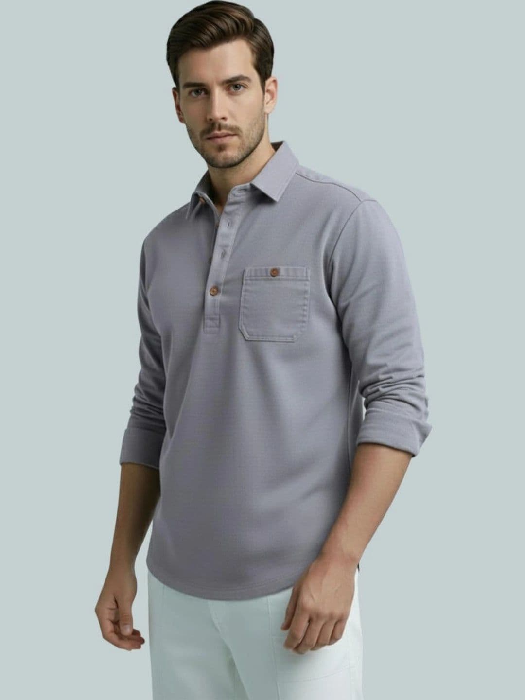 BLUE ROBED Men Kurta - view 1