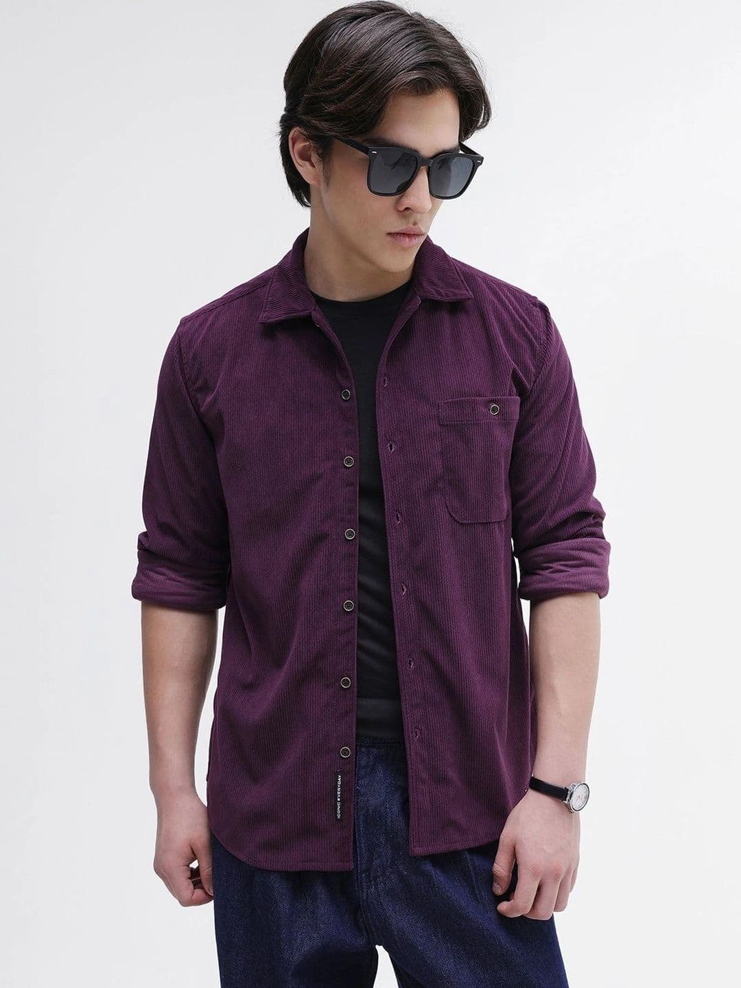 CAHOOT Men's Patch Pocket Corduroy Regular Fit Shirt - view 1