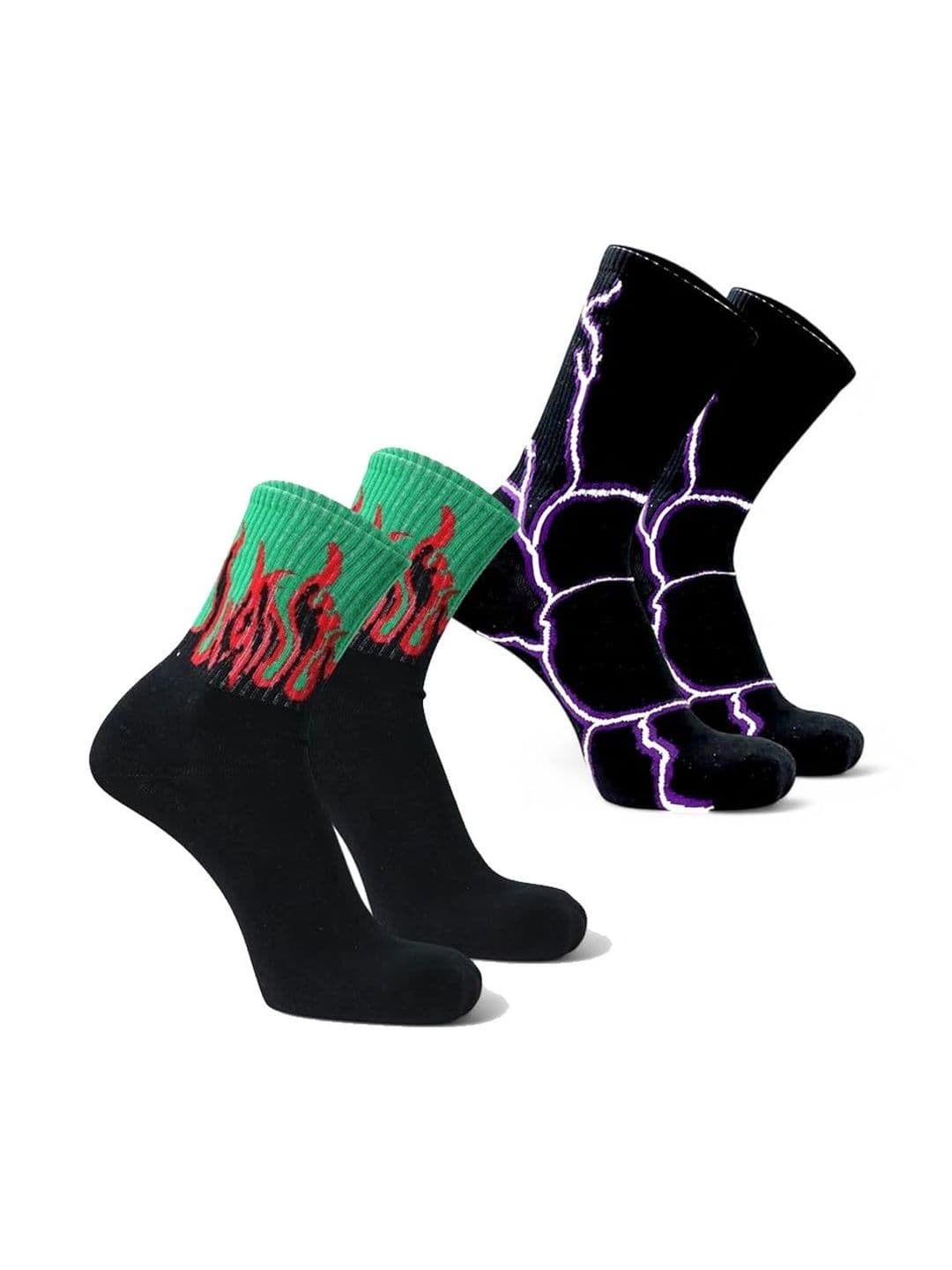 BEAR&BEYOND Men Pack of 2 Cotton Patterned Calf Length Socks - view 1
