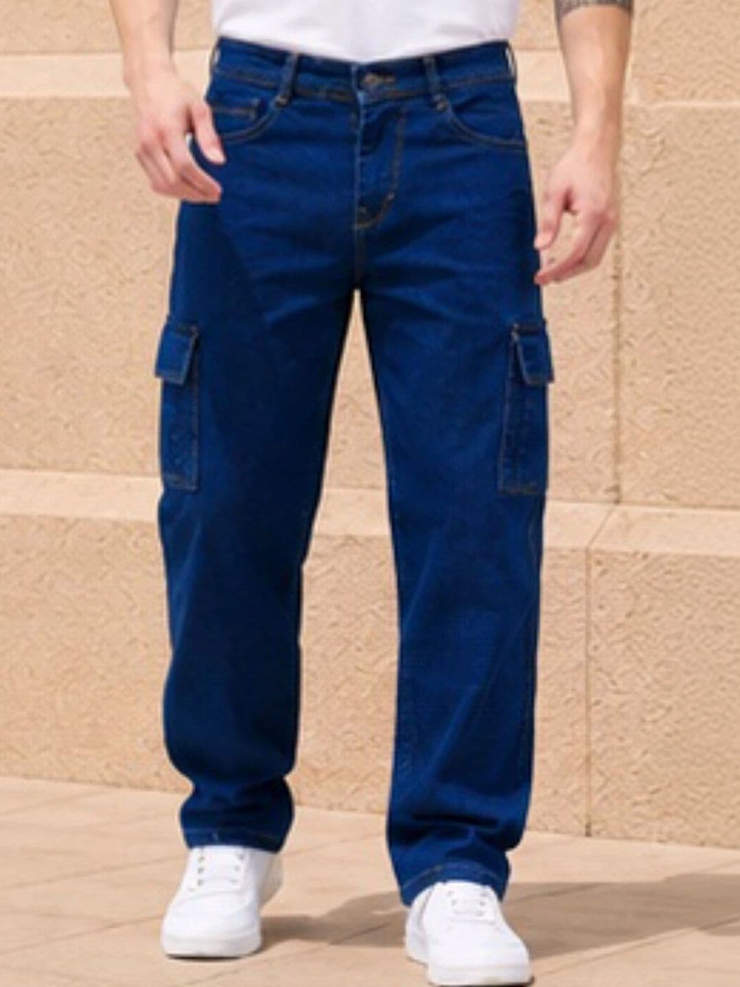 R.Code by The Roadster Life Co. Men Classic Relaxed Fit Mid-Rise Stretchable Jeans - view 1