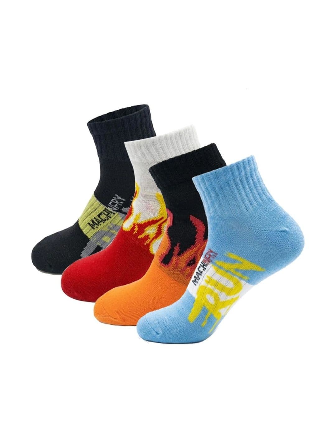 BEAR&BEYOND Men Pack of 4 Cotton Patterned Above Ankle Socks - view 1