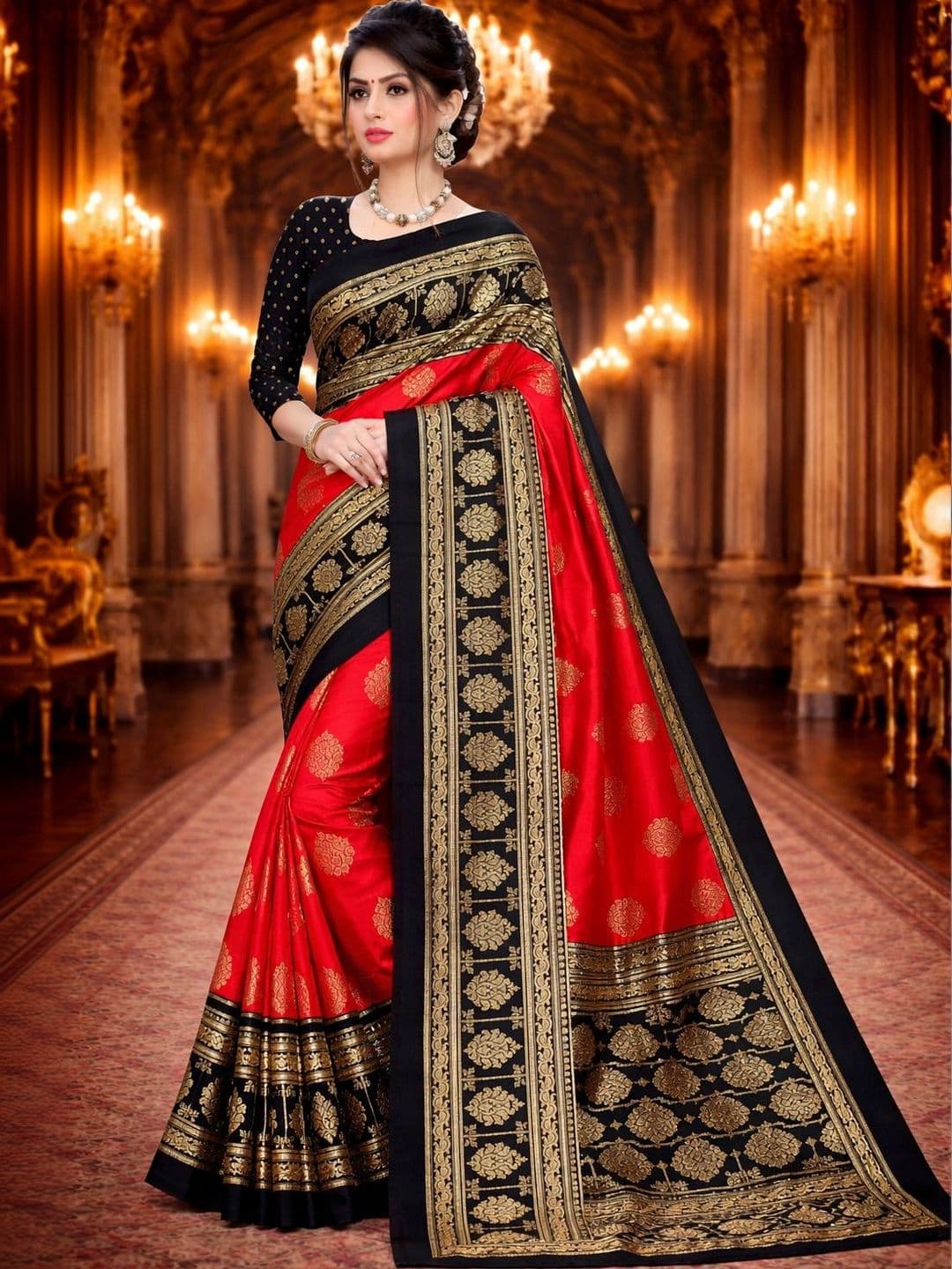KANURIKAA Paisley Zari Art Silk Banarasi Saree - view 1
