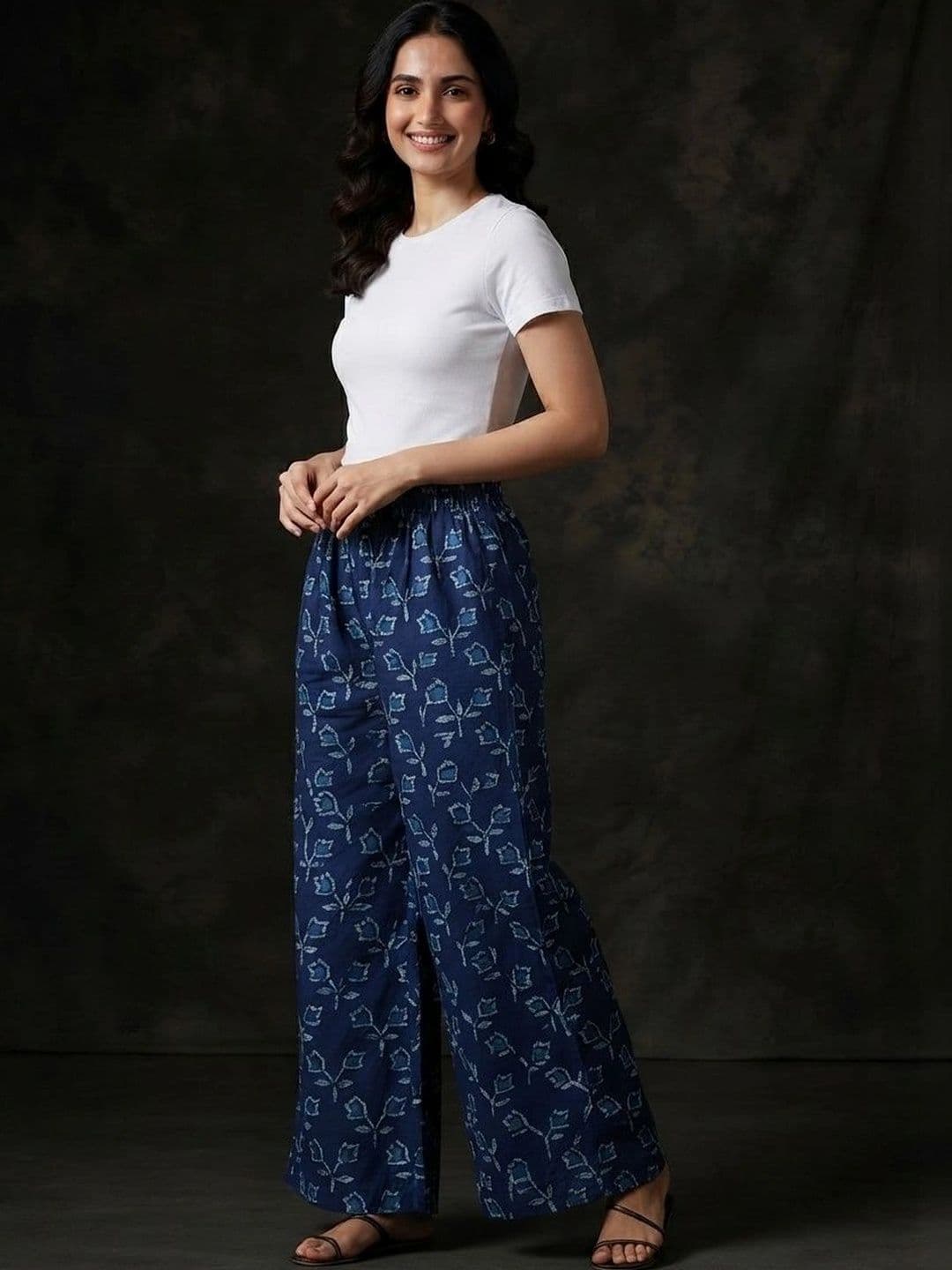 PRESHA Women Floral Printed Ethnic Palazzos - view 1