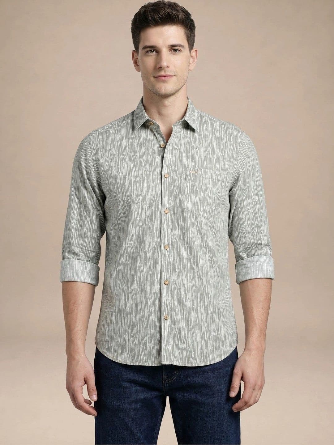 Turtle Men Relaxed Slim Fit Printed Casual Shirt - view 1