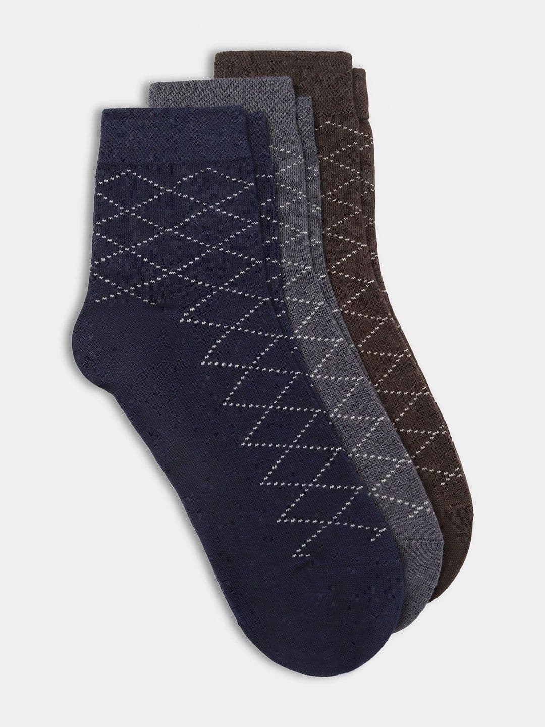 Blackberrys Men Pack of 3 Cotton Patterned Above Ankle Socks - view 1
