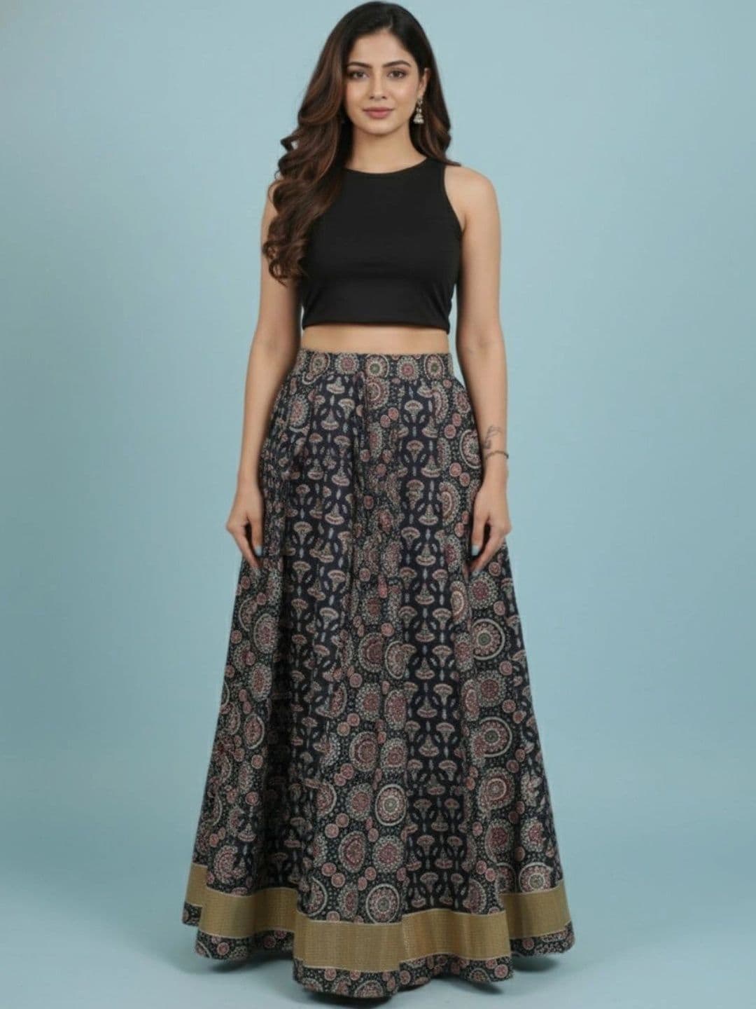 GIRL CNTRL Women Paisley Maxi Flared Skirt - view 1