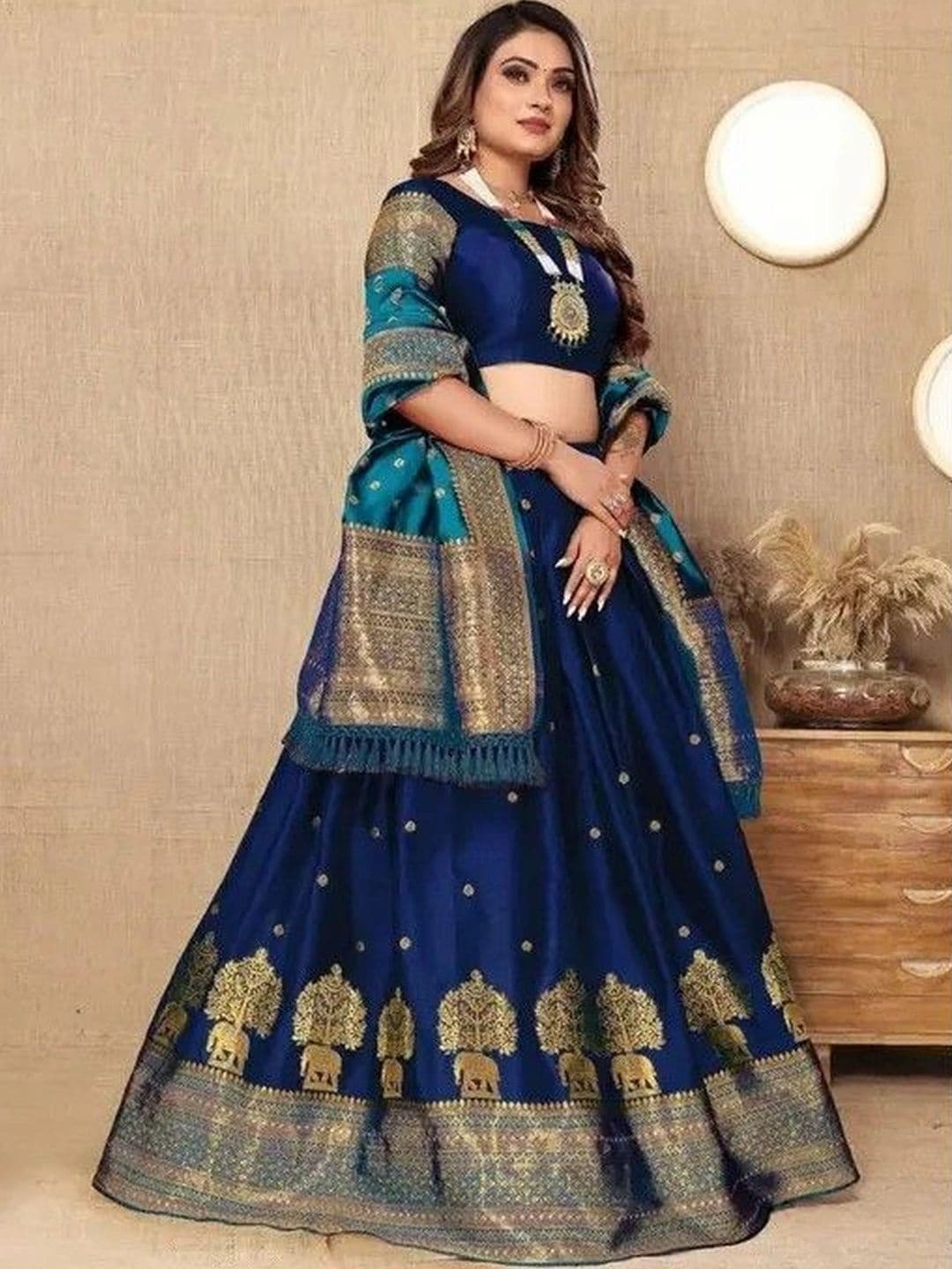 tathastufab Unstitched Lehenga & Blouse With Dupatta - view 1