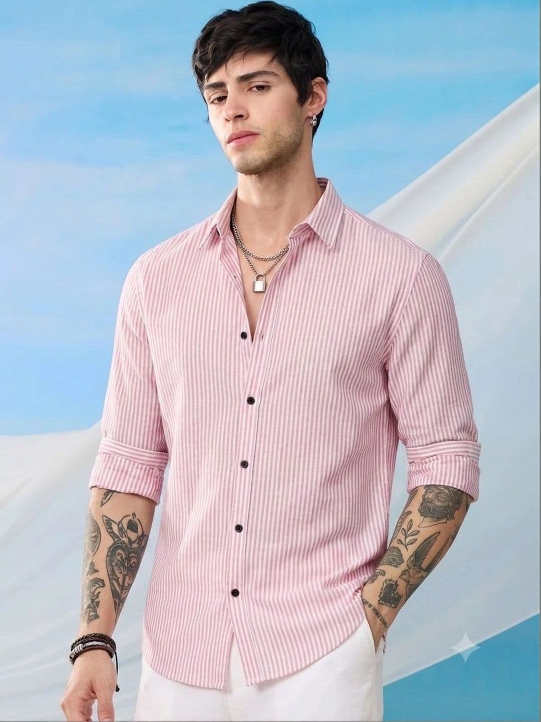 QUINTON Men Classic Striped Casual Shirt - view 1