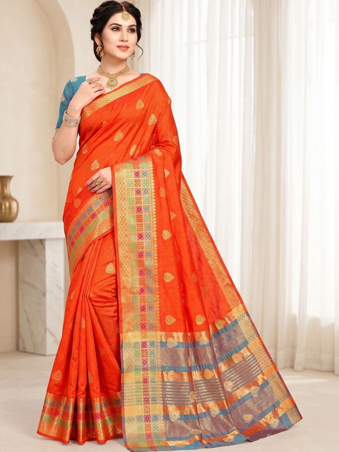 Mitera Woven Design Zari Art Silk Designer Saree - view 1