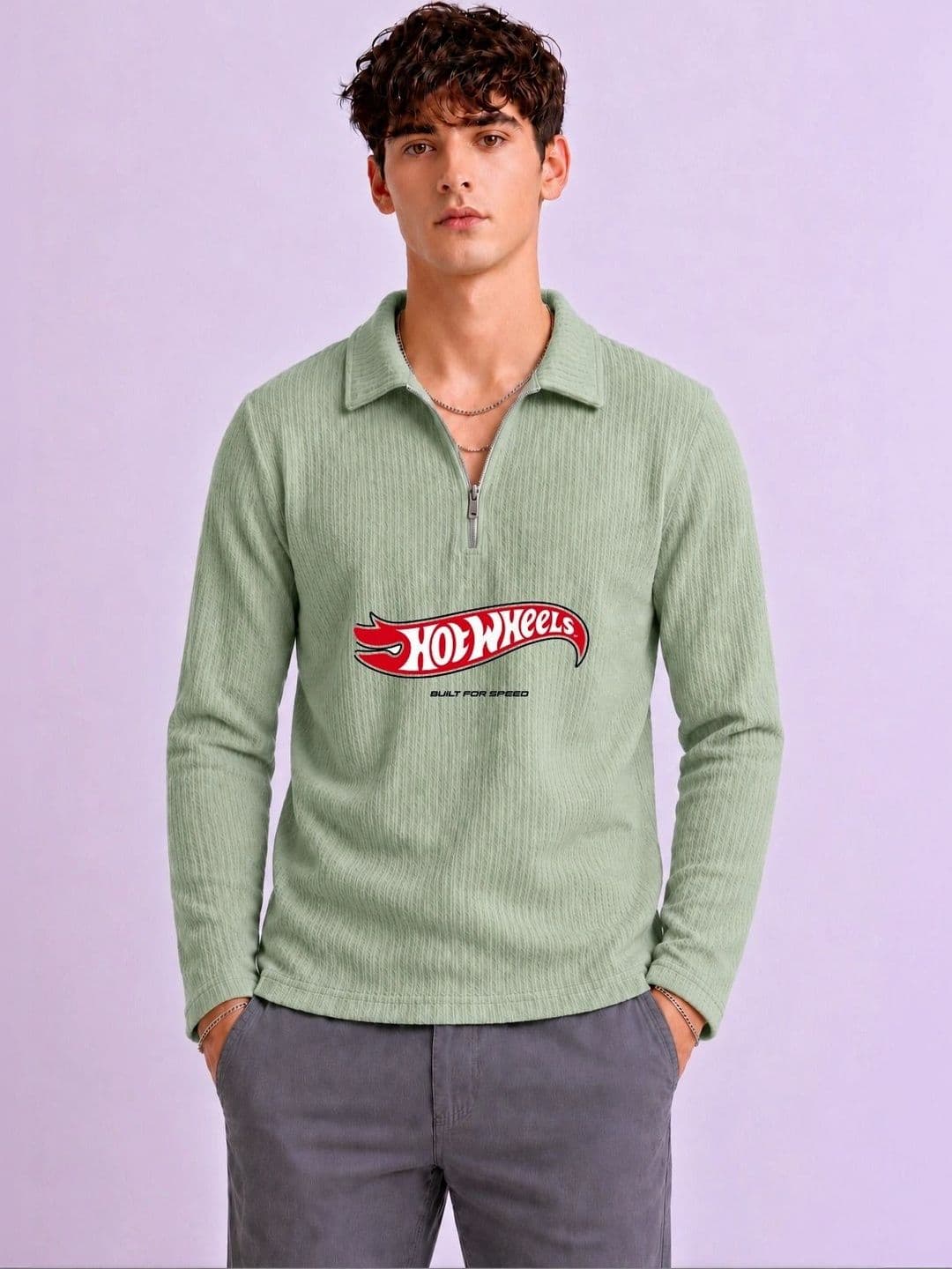 Mobox Men Brand Logo Polo Collar T-shirt - view 1