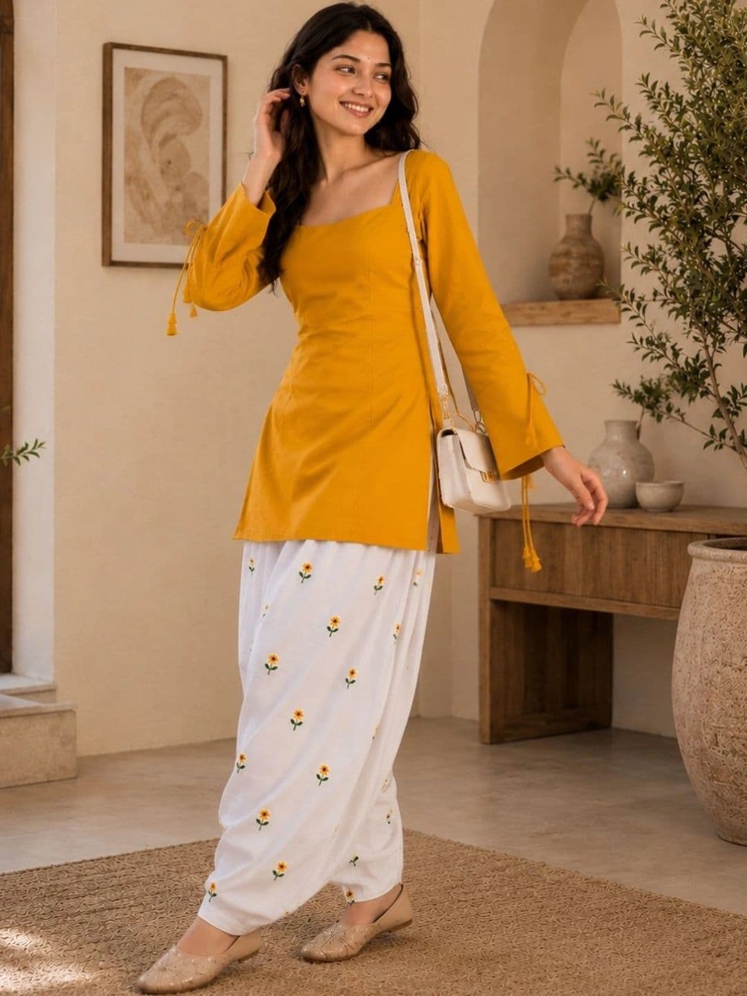 PREMNAD Women Floral Regular Kurti with Dhoti Pants - view 1