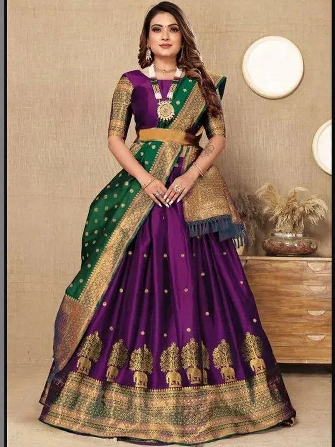 Kinjhit Fashion Unstitched Lehenga & Blouse With Dupatta - view 1