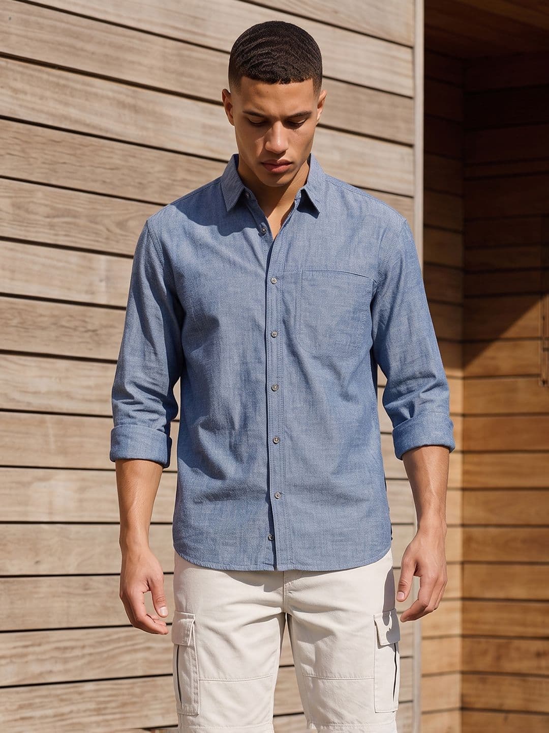 The Roadster Life Co. Denim Casual Shirt - view 1