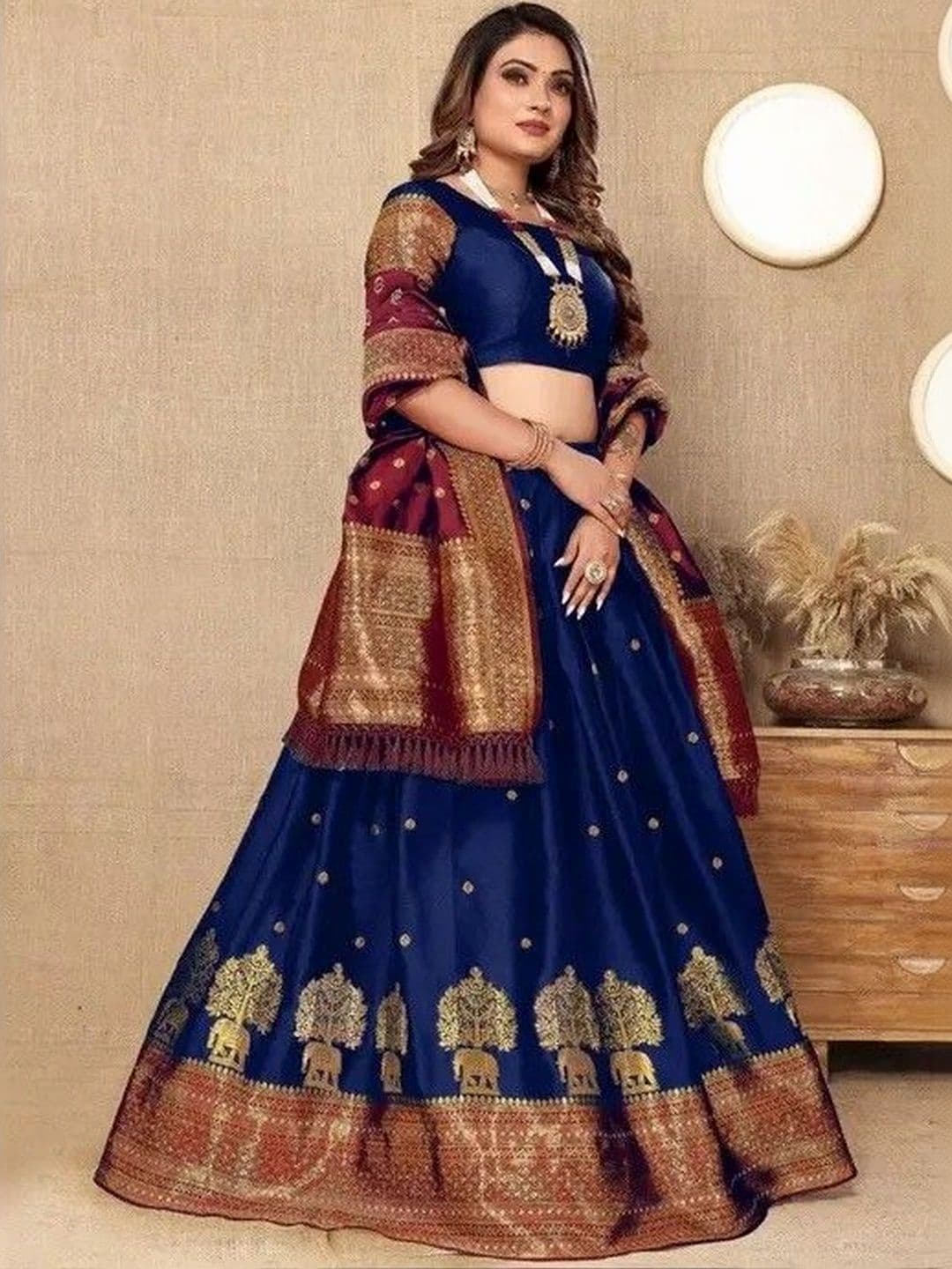 Kinjhit Fashion Unstitched Lehenga & Blouse With Dupatta - view 1