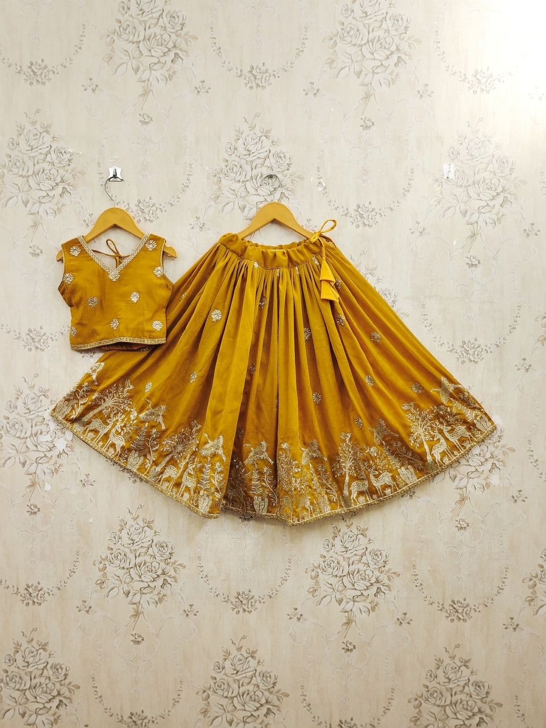 JOVK DESIGN Girls Embellished Ready to Wear Lehenga & - view 1