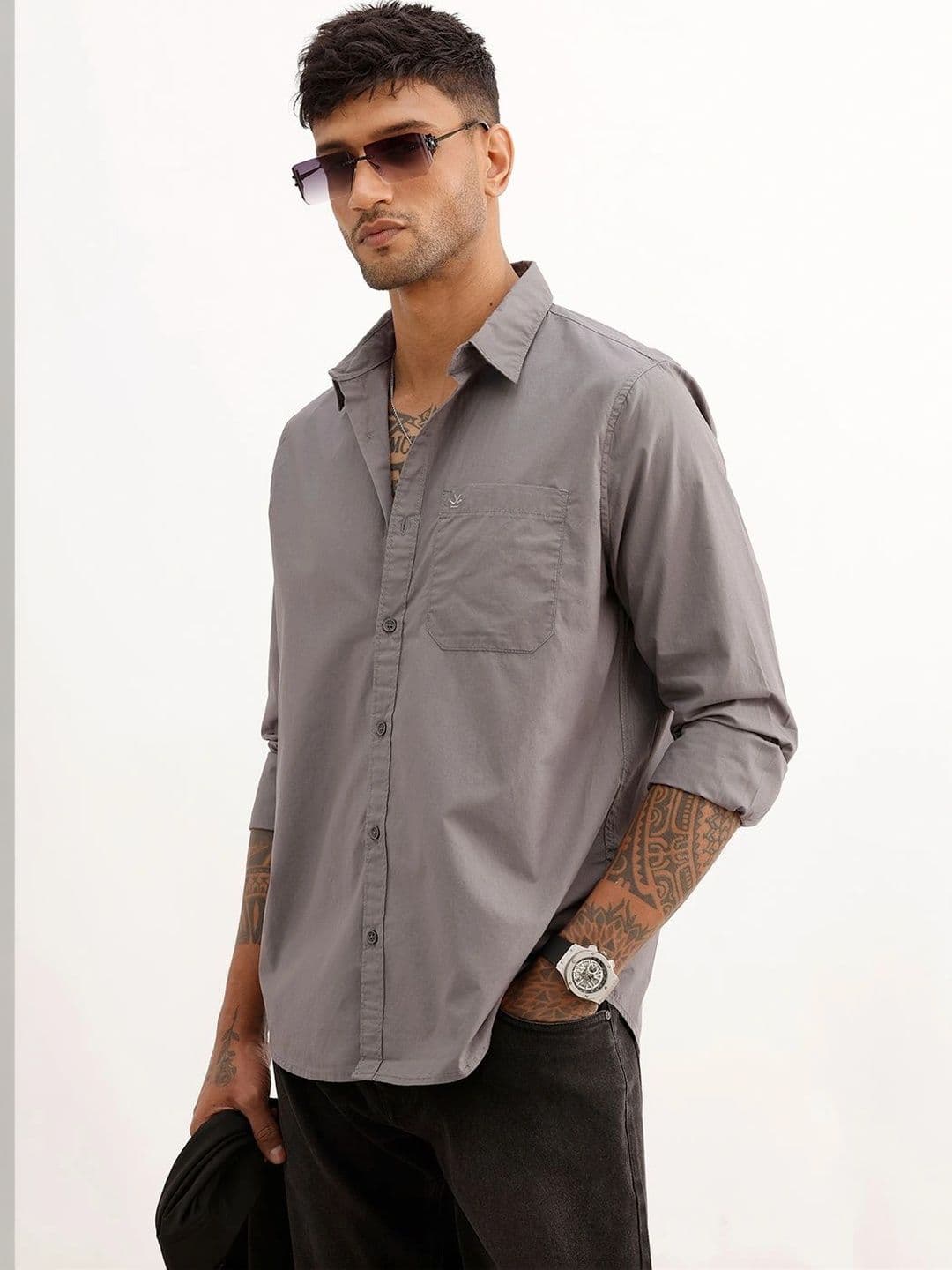 WROGN Men Slim Fit Casual Shirt - view 1