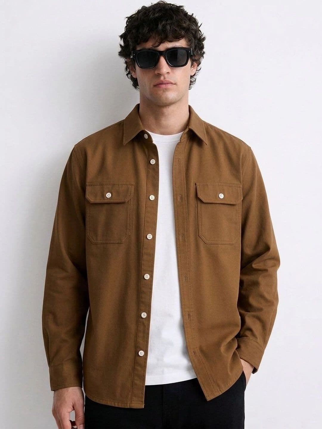 FOXEY Comfort Spread Collar Polycotton Shirt - view 1