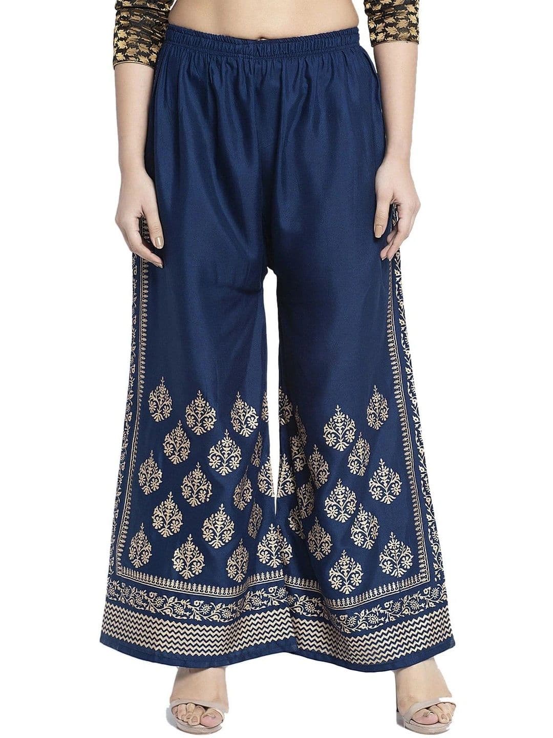 SMASUM Women Ethnic Motifs Printed Knitted Ethnic Palazzos - view 1