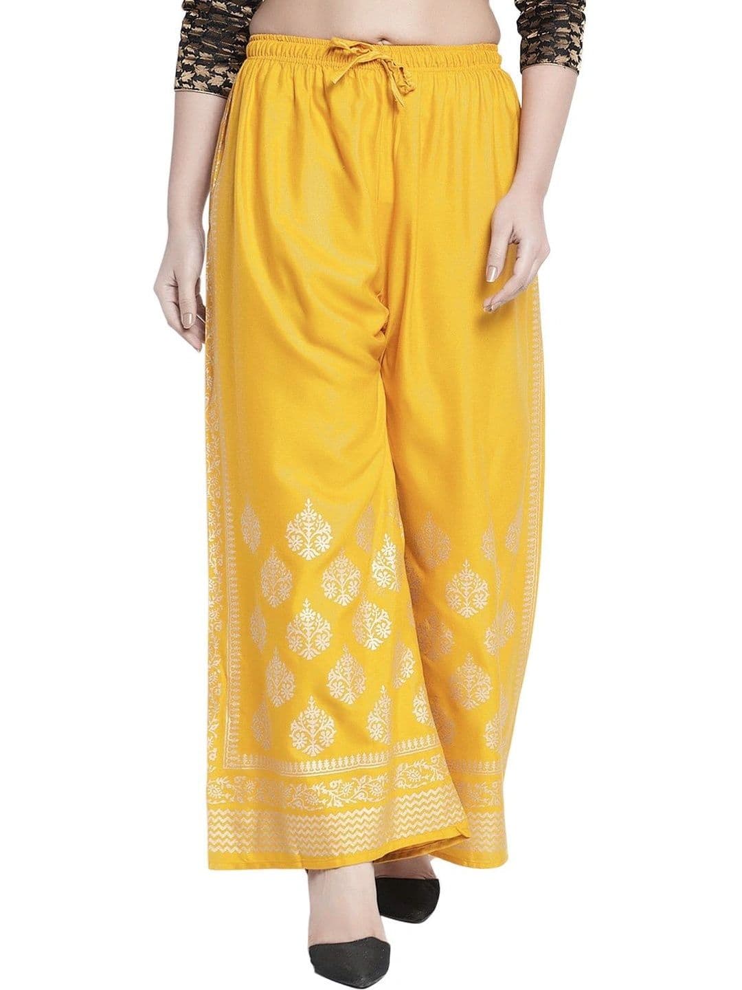 SMASUM Women Ethnic Motifs Printed Knitted Ethnic Palazzos - view 1