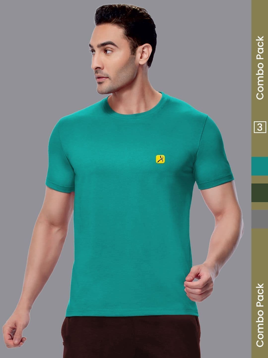 AMUL COMFY Men Pack Of 3 Round Neck T-Shirts - view 1
