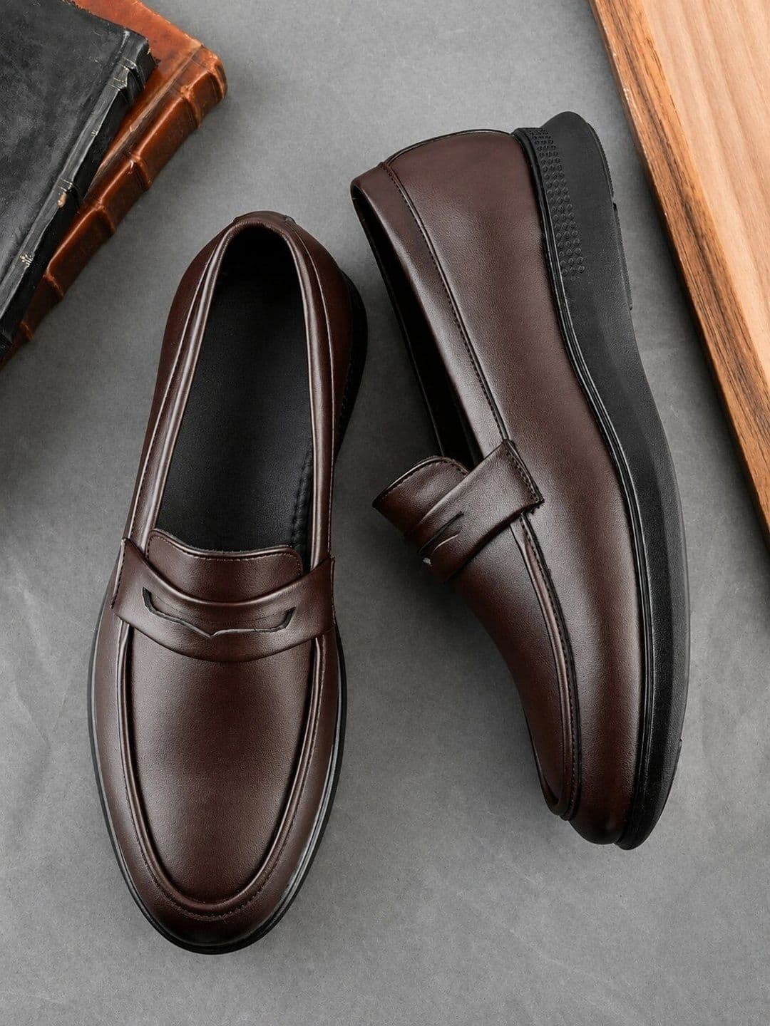 HERE&NOW Men Round Toe Slip-On Formal Loafers - view 1