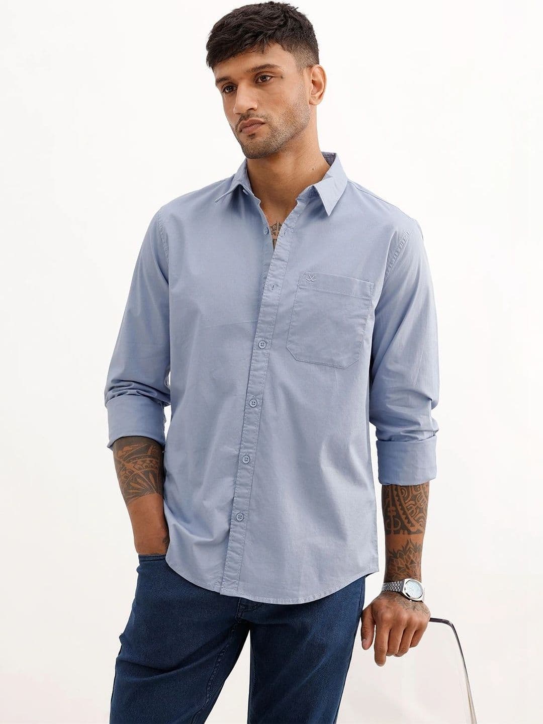 WROGN Men Slim Fit Casual Shirt - view 1