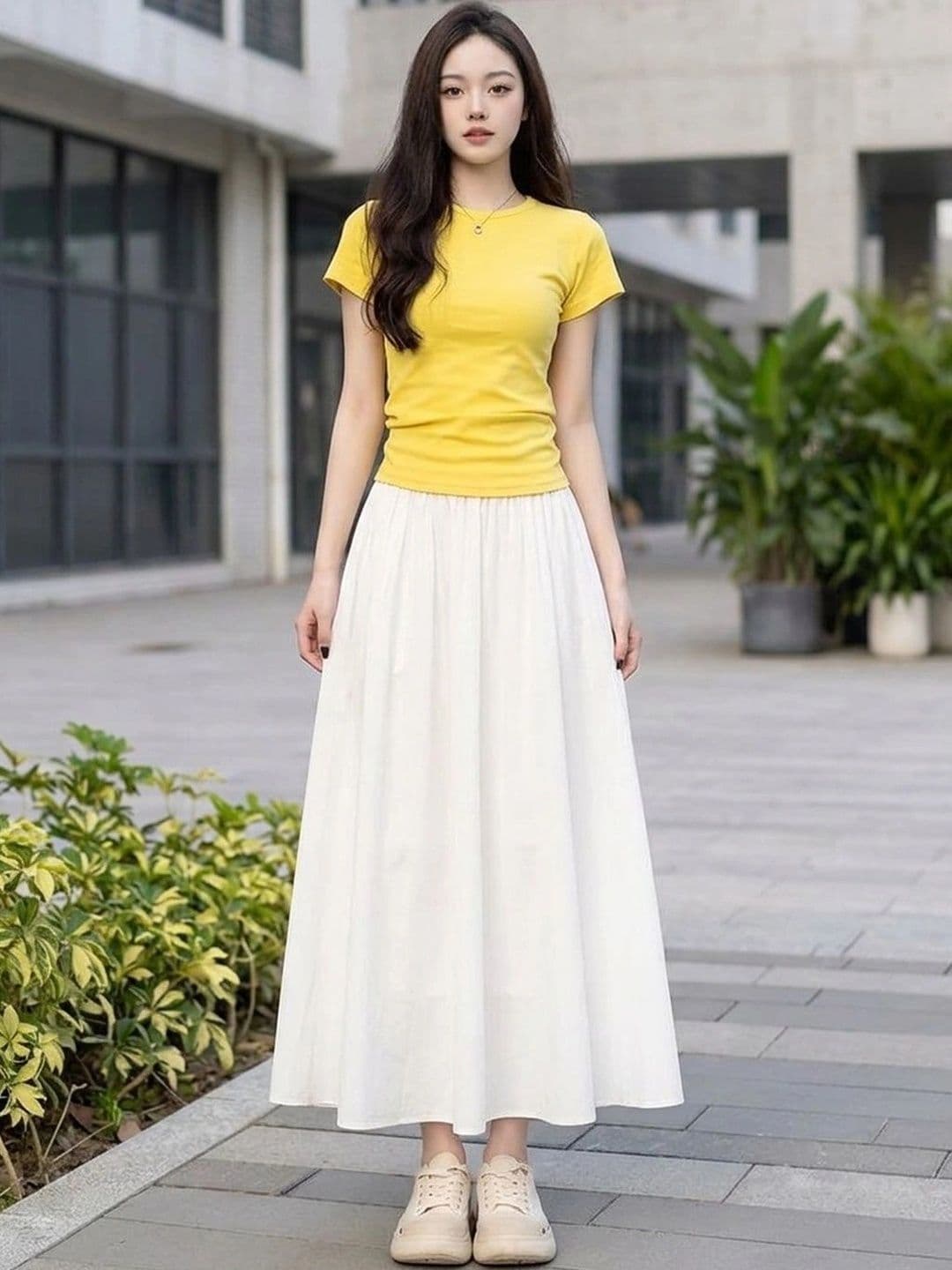 Suo Women Maxi Flared Skirt - view 1