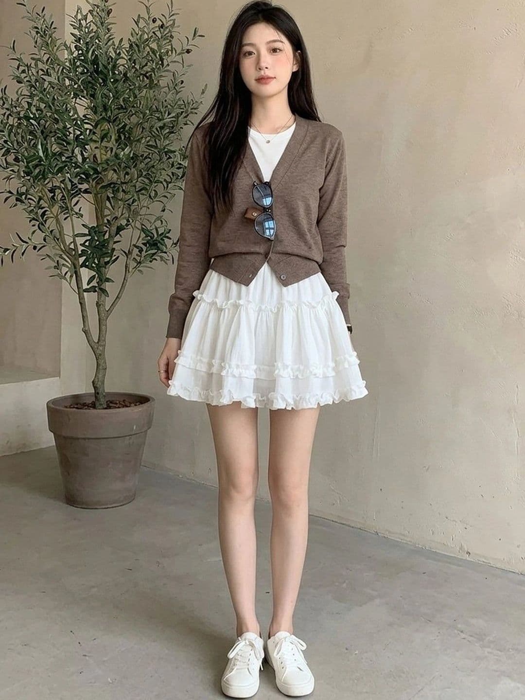 Suo Women Frills Bows and Ruffles Mini Flared Skirt - view 1