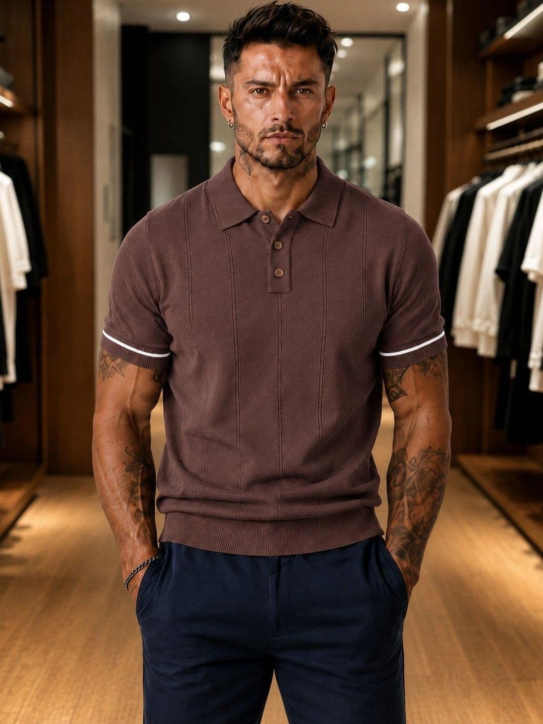FABRIPPLE Men Polo Collar T-shirt - view 1