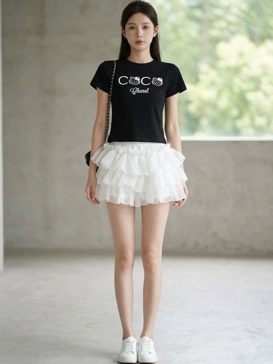 Suo Women Tiered Mini Flared Skirt - view 1