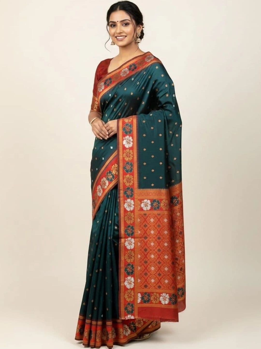 Semore Woven Design Zari Art Silk Banarasi Saree - view 1