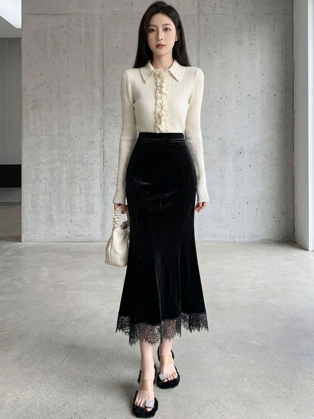 Suo Women Midi Trumpet Skirt - view 1