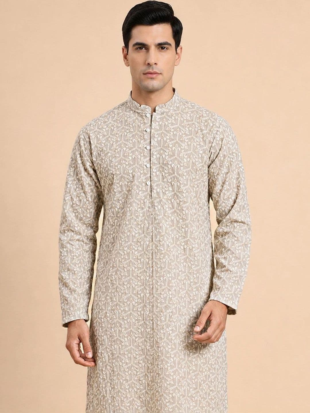 House of Pataudi Men Kurta - view 1