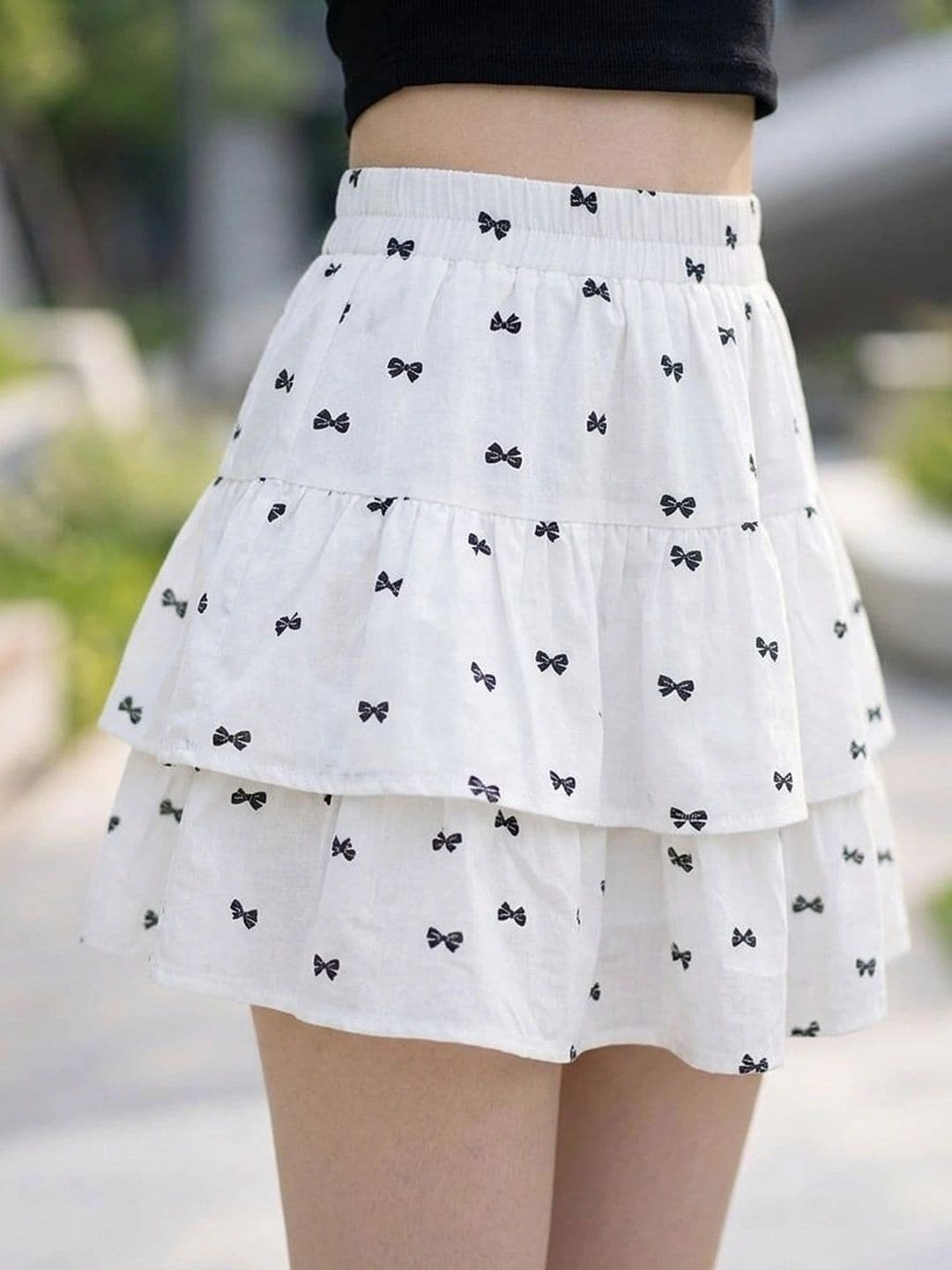 Suo Women Tiered Mini Tiered Skirt - view 1