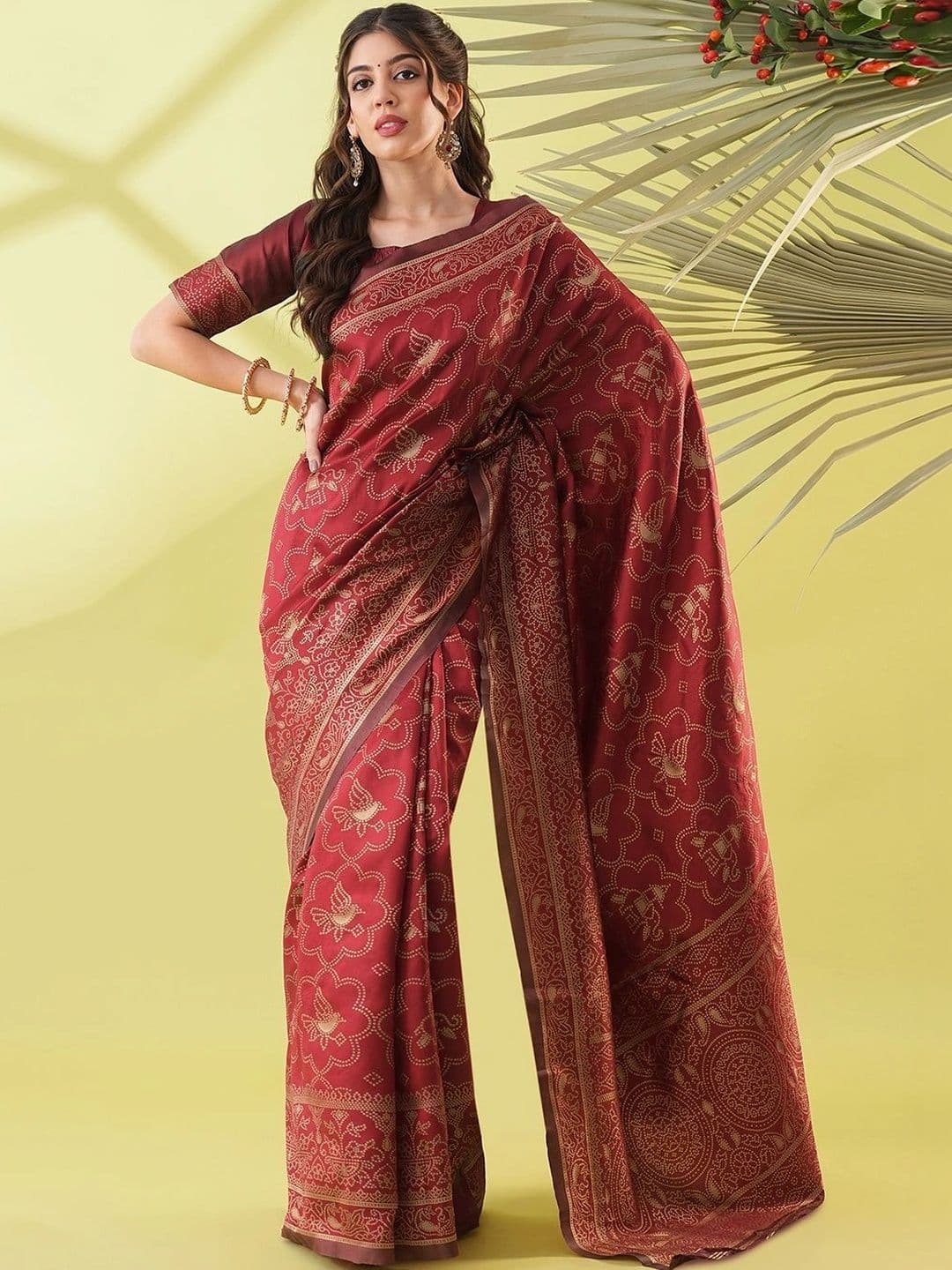 vidhyarani Zari Silk Cotton Banarasi Saree - view 1