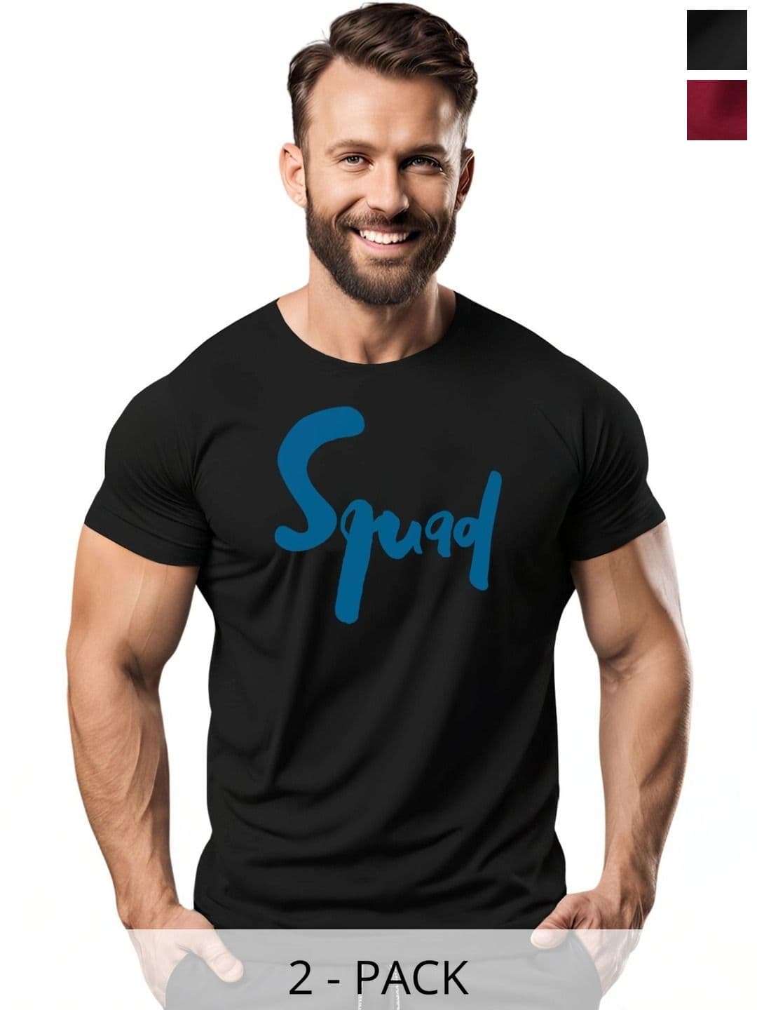 3Colors Men Typography 2 Printed Moisture Wicking T-shirt - view 1