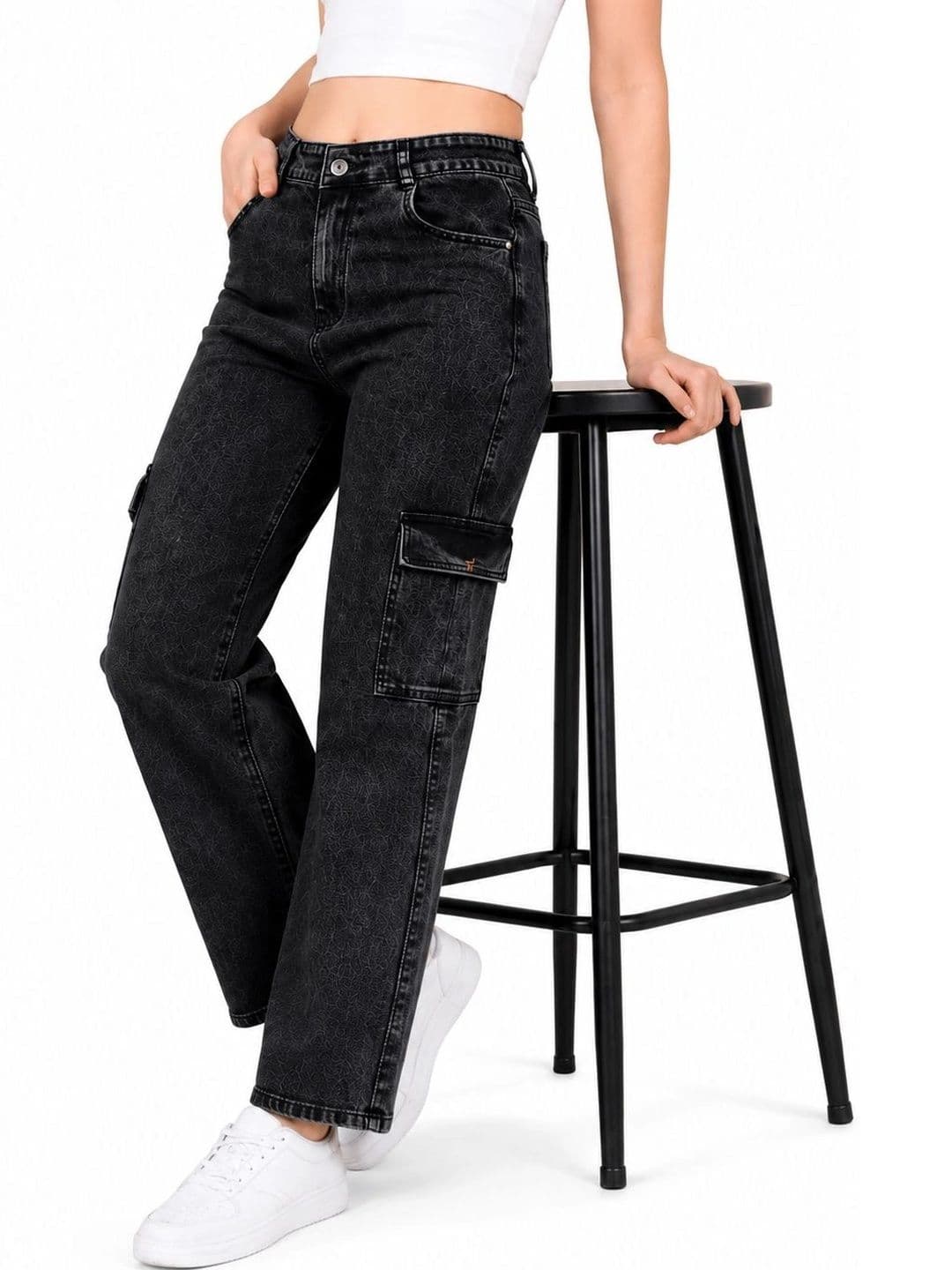 The Roadster Life Co. Women Jean Boyfriend Fit High-Rise Low Distress Stretchable Jeans - view 1