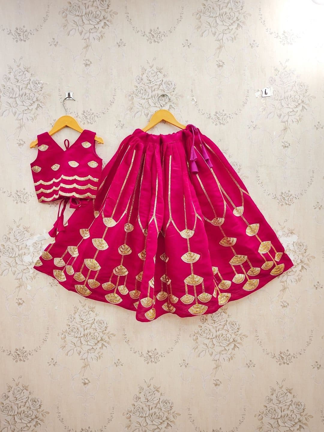 JOVK DESIGN Girls Embellished Ready to Wear Lehenga & - view 1