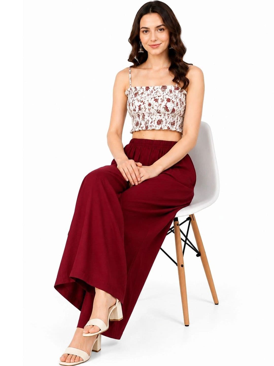Thrifty Thread Women Knitted Ethnic Palazzos - view 1
