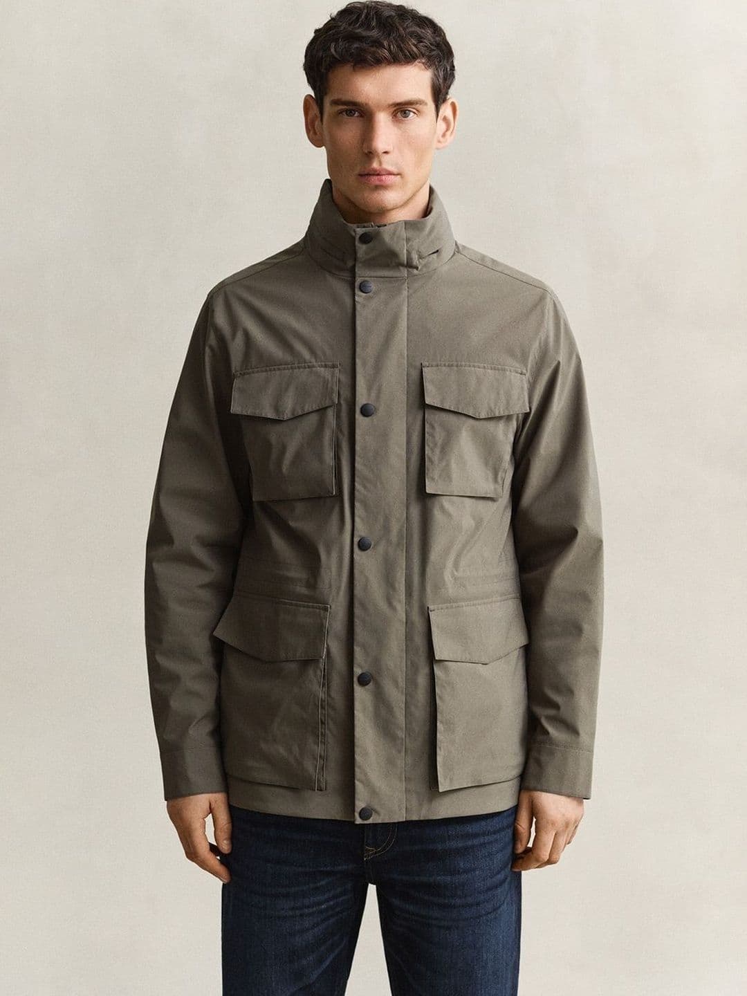 Gant Men Olive Solid Regular Fit Jacket - view 1