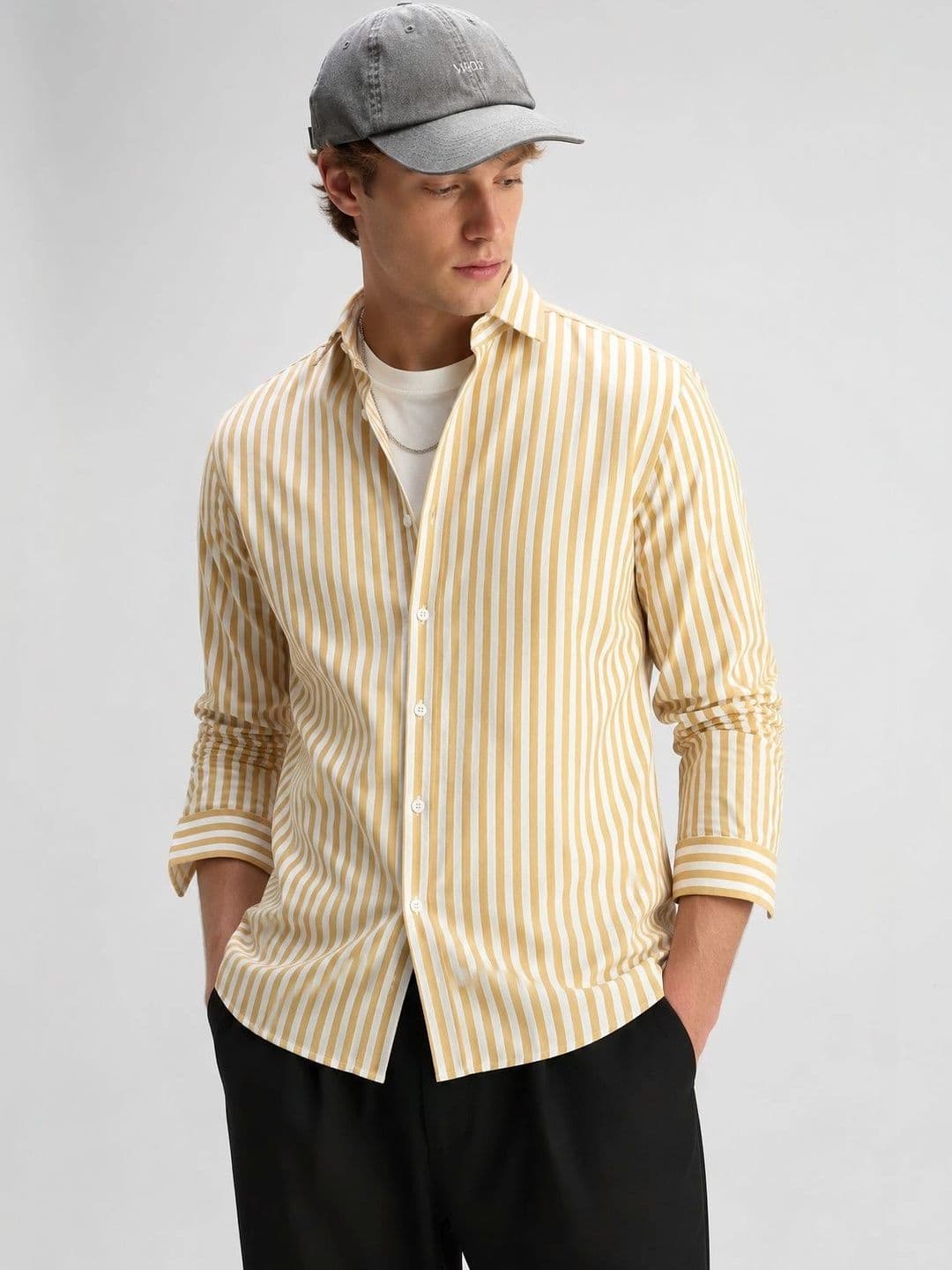 HERE&NOW Men Standard Striped Casual Shirt - view 1