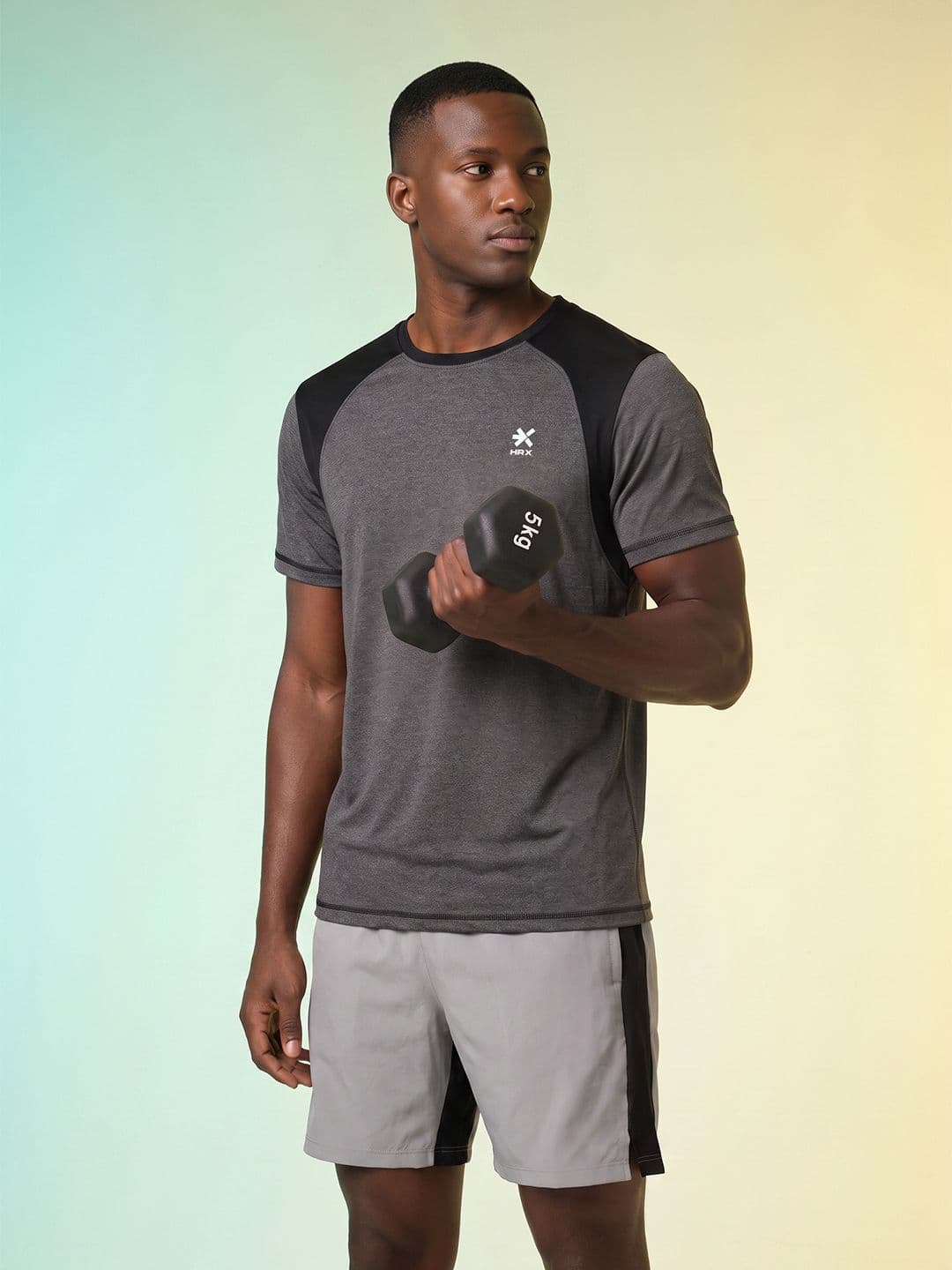 HRX by Hrithik Roshan Rapid-Dry Textured Training T-shirt - view 1