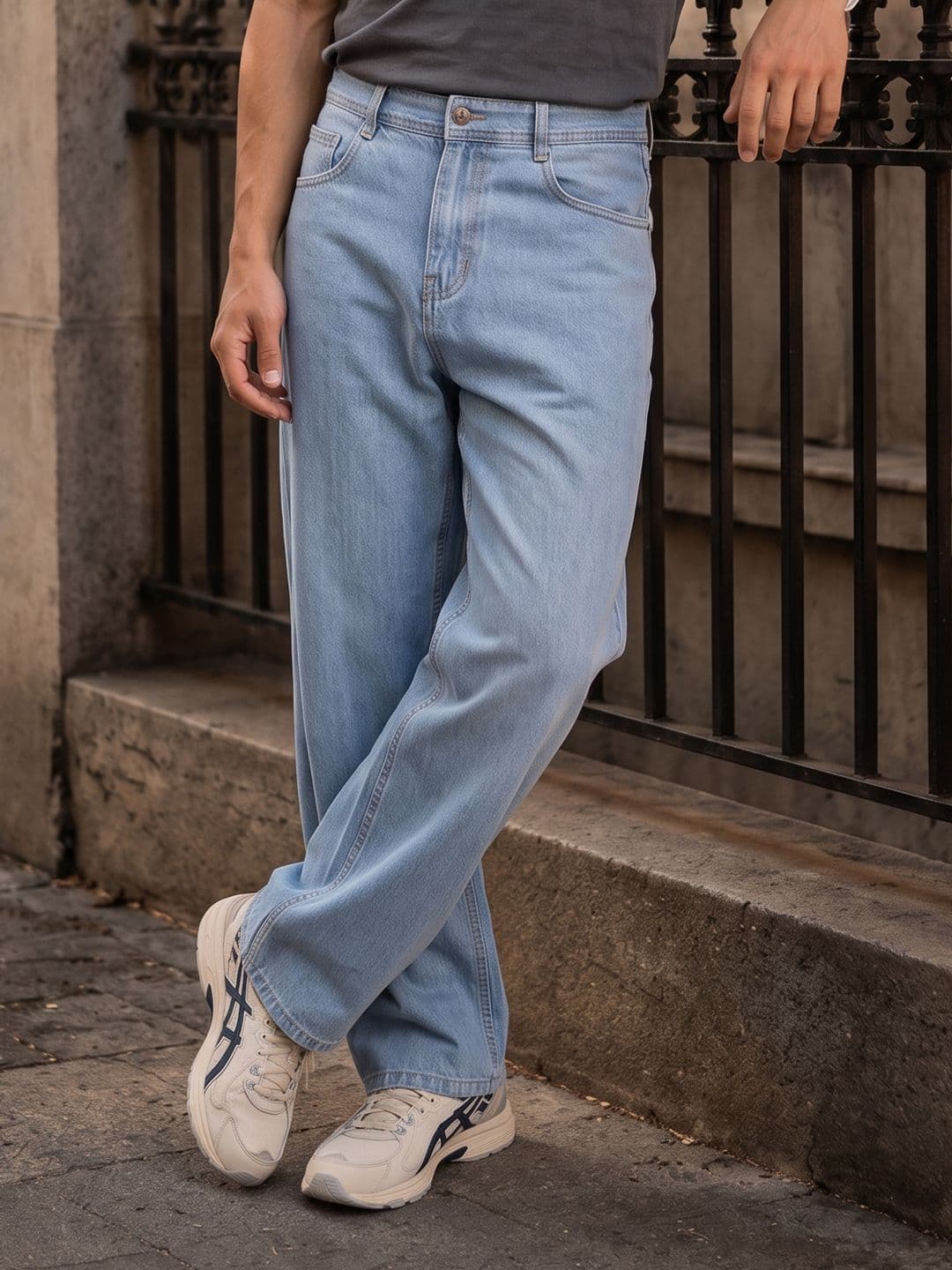 The Roadster Life Co. Men Relaxed Fit Light Fade Stretchable Jeans - view 1