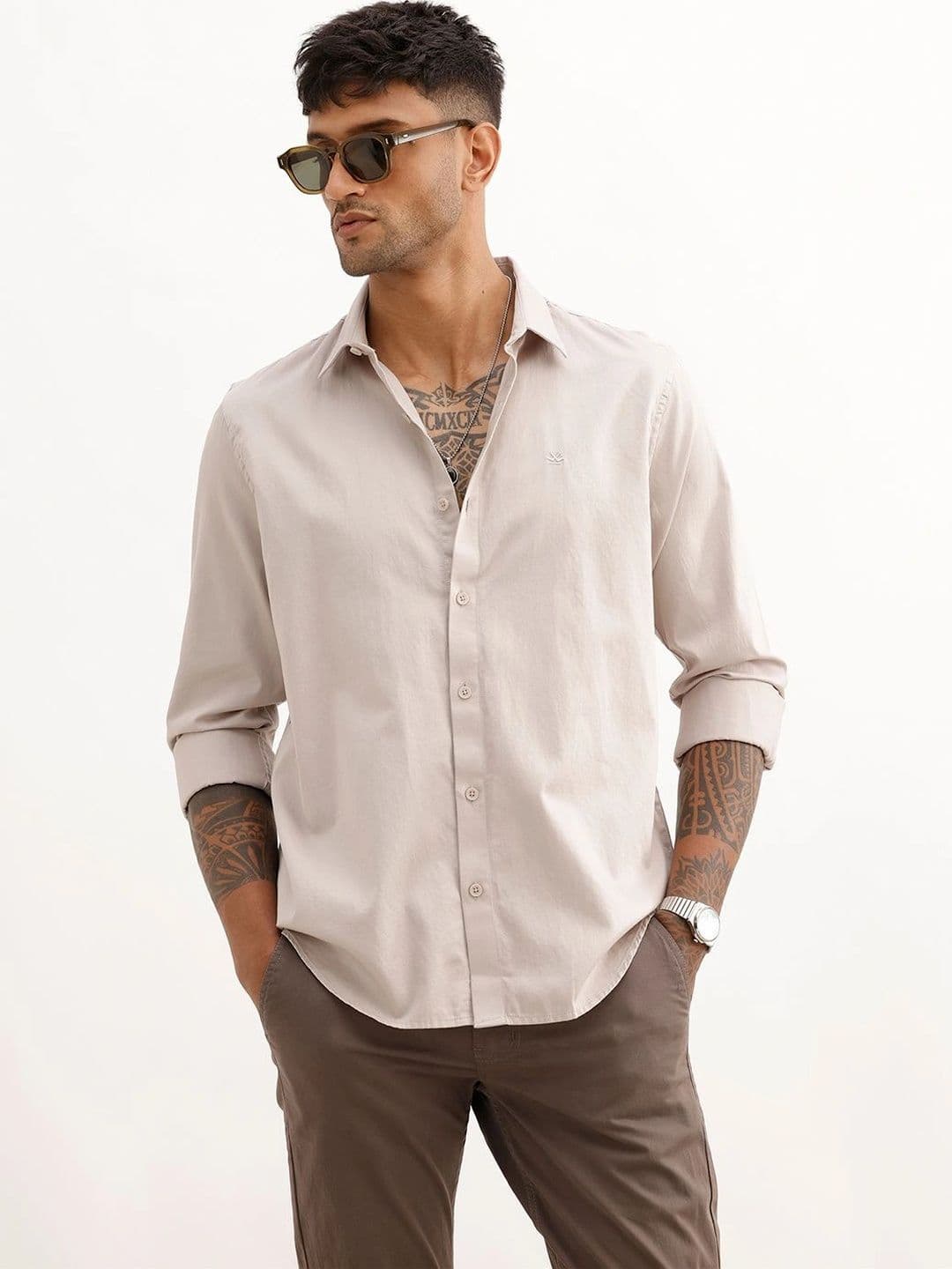 WROGN Men Slim Fit Casual Shirt - view 1
